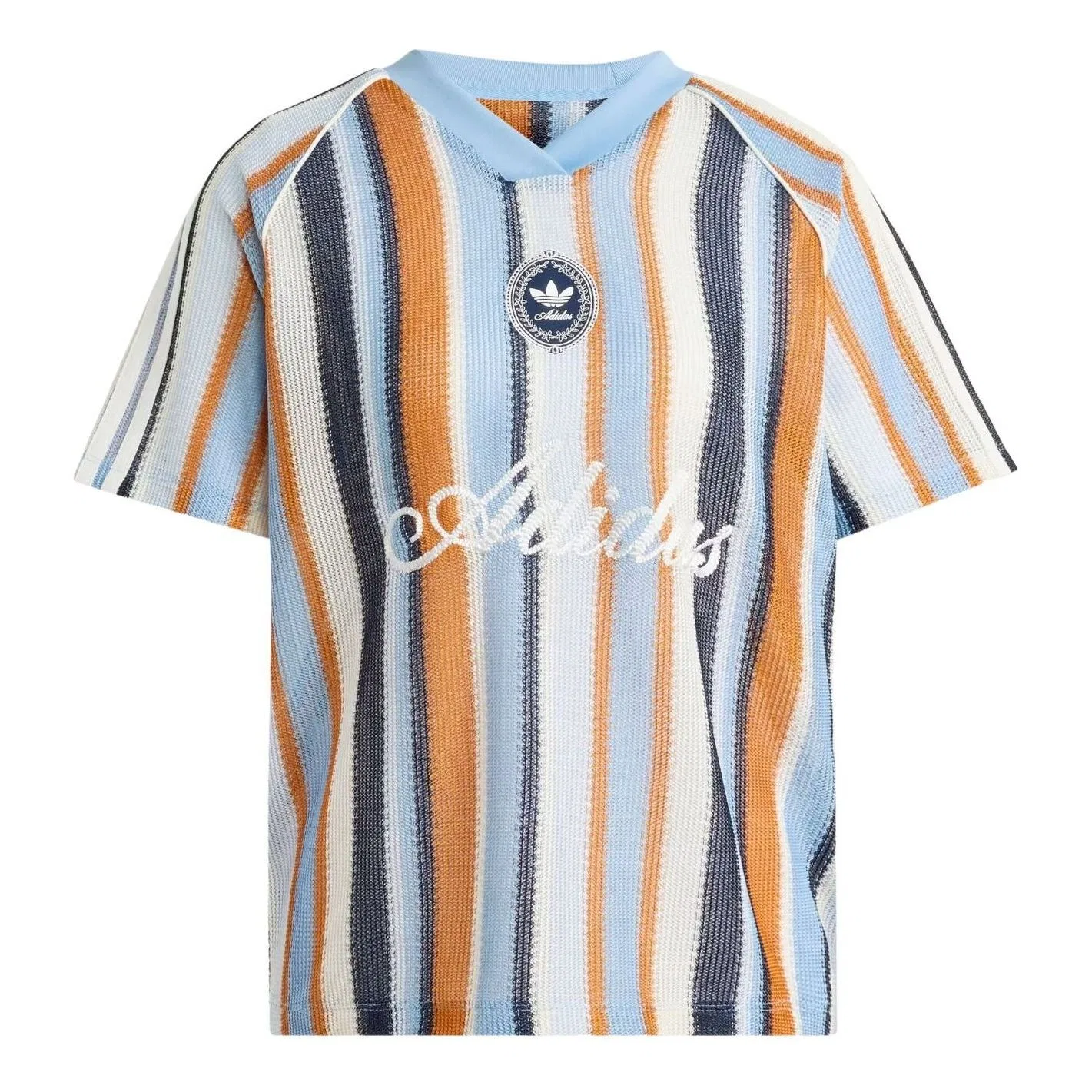 Женский футбольный джерси с длинным рукавом Adidas Summer Glow Knitted Oversized Jersey, синий