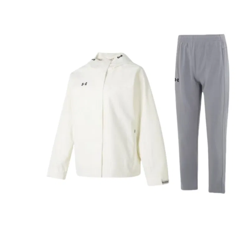 Детский комплект из футера с длинным рукавом Under Armour, Ecru Top Gray Bottom