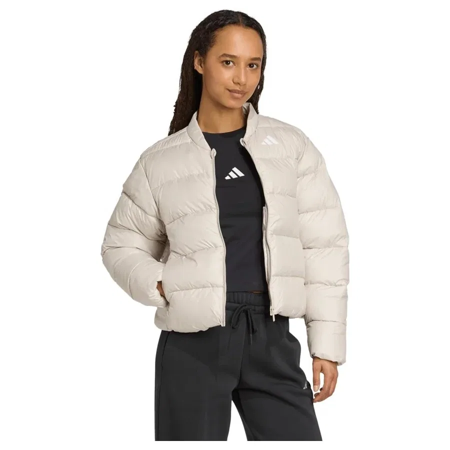 Женская куртка с длинным рукавом adidas Ess Sd Puf J, Бежевый — фото 2