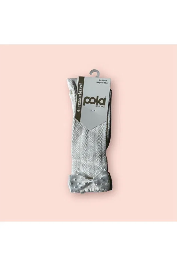 Детские носки для девочек с узором Pola, Nude Color