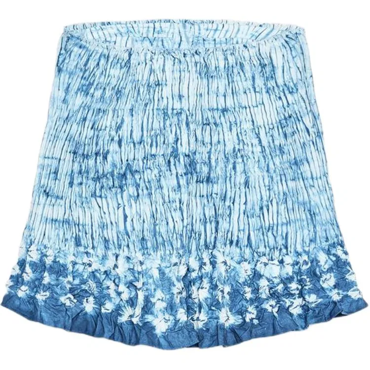 Женский топ без бретелей с принтом Fanglu Lin, ZARA, Blue/Indigo — фото 3