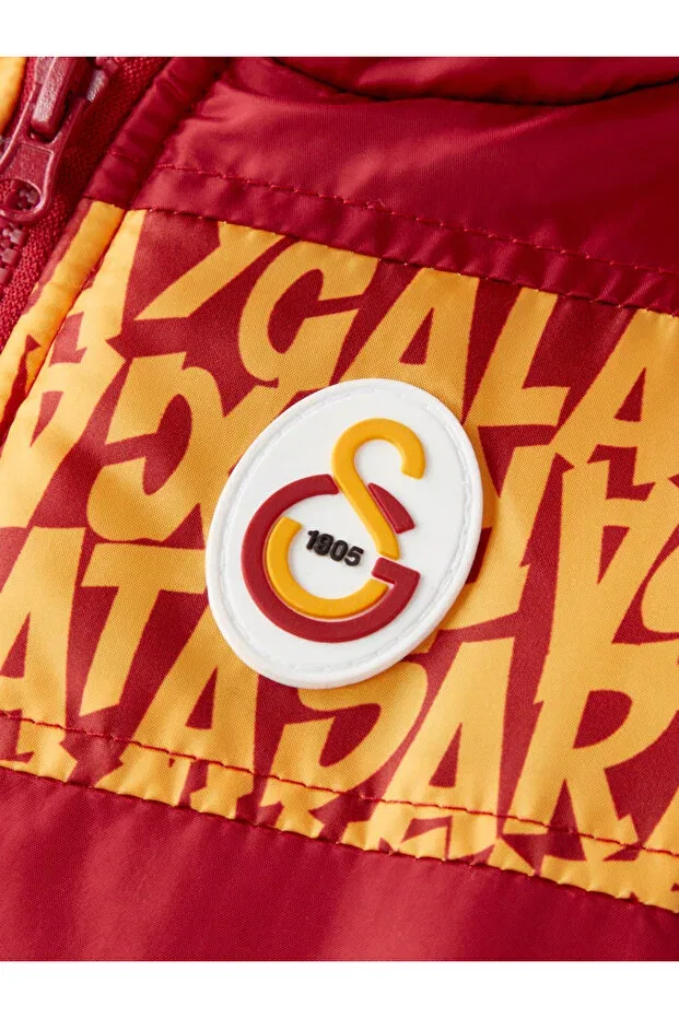 Детское зимнее пальто для девочек с длинным рукавом Galatasaray baby coat b252035 Gsstore, Yellow Red — фото 3