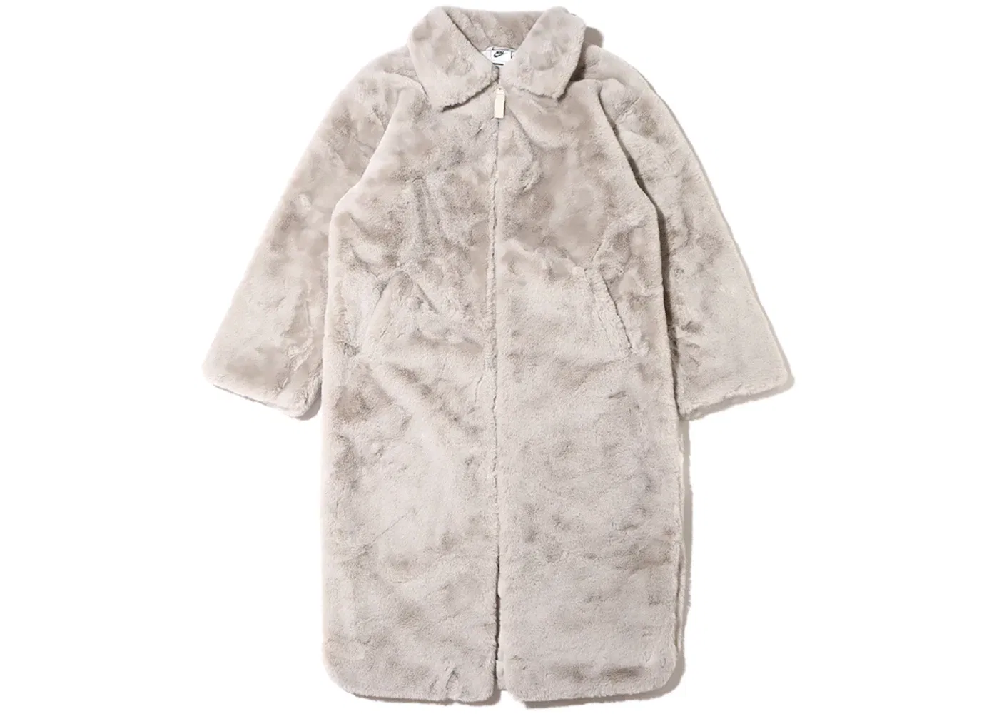 Женское пальто из искусственного меха с длинным ворсом Nike Jacket (Asia Sizing), Light Bone — фото 2