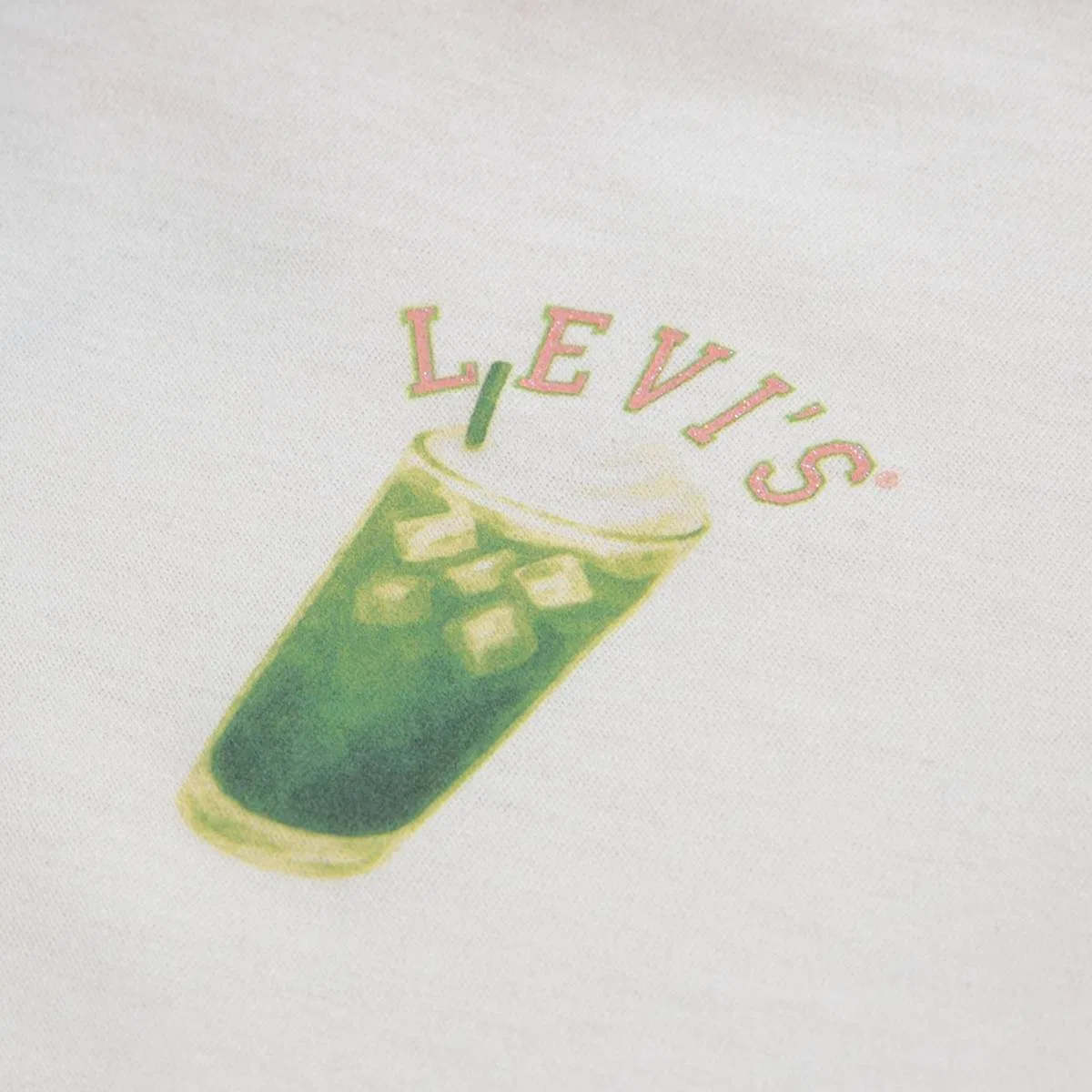 Футболка оверсайз «Матча» для девочек 4-6 лет Levi's, Egret - White — фото 3