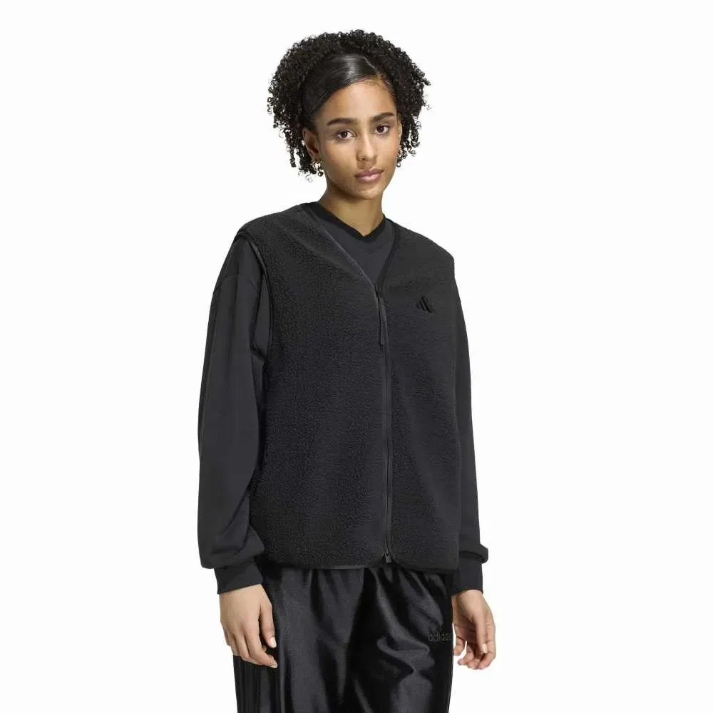 Женский жилет из высокого ворса City Tech High Pile Fleece Adidas, Black