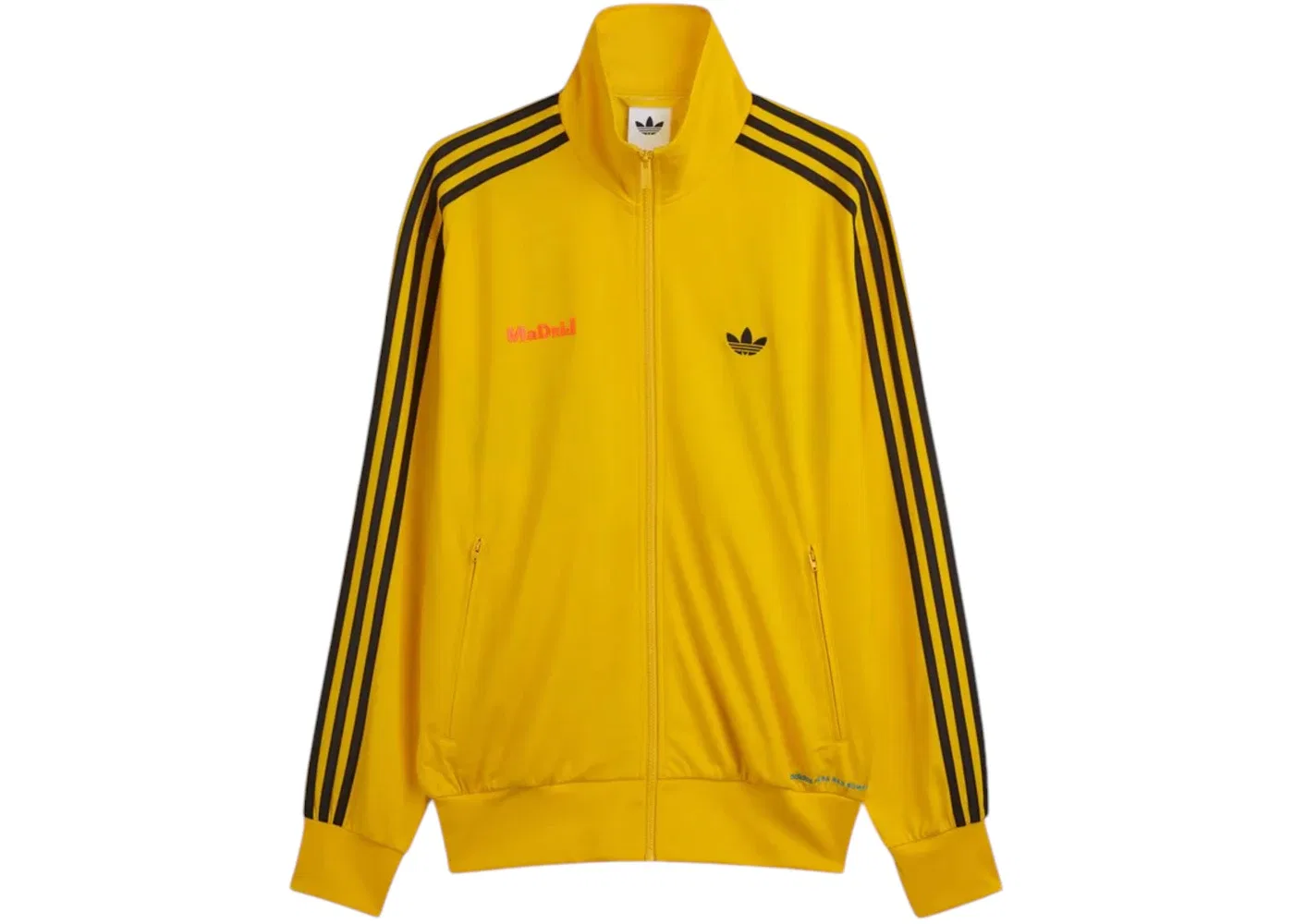Женская куртка-бомбер с длинным рукавом Bad Bunny DtMF Tour Madrid Firebird Track Jacket Adidas, Eqt Yellow — фото 2