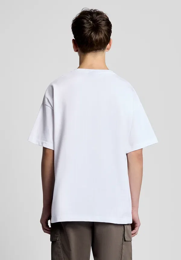 Футболка с длинным рукавом из хлопка Heavy weight relaxed t-shirt, Lyle & Scott, белый — фото 3