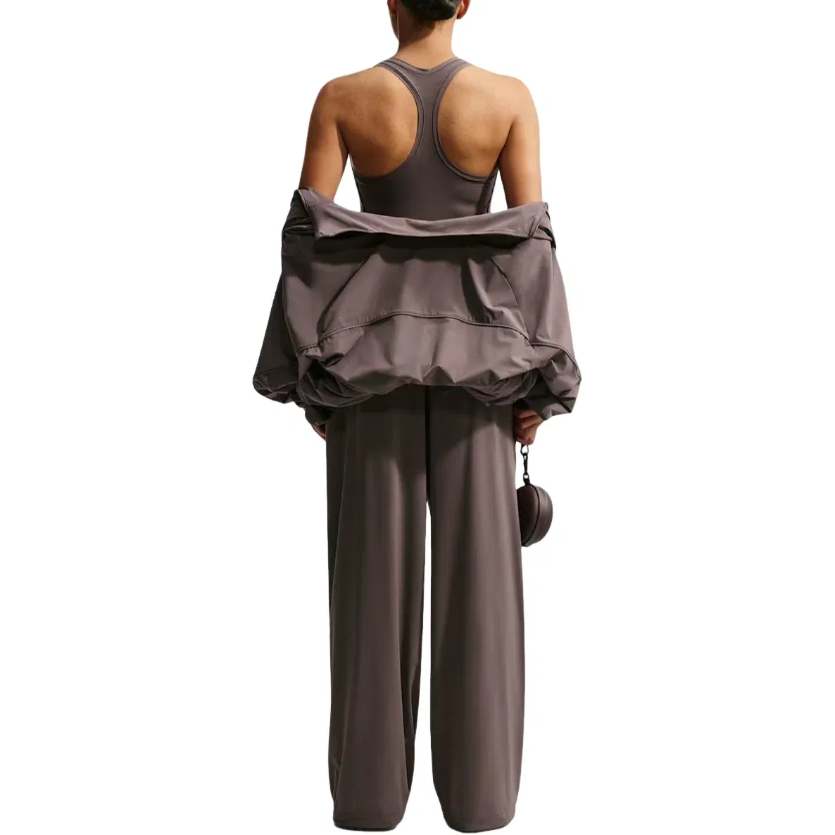 Женские брюки SKIMS Stretch Nylon Oversized Pants 'Resin' Nike, Resin — фото 3