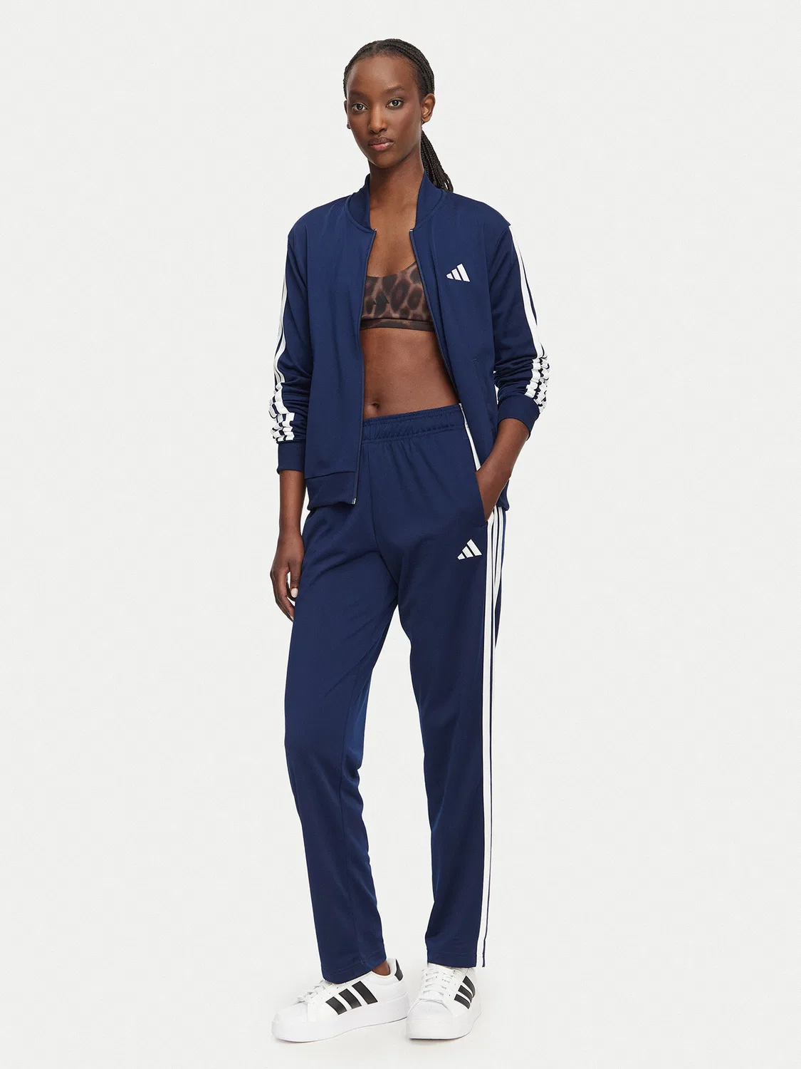 Женский спортивный костюм стандартного кроя Dayready Tracksuit Adidas, темно-синий