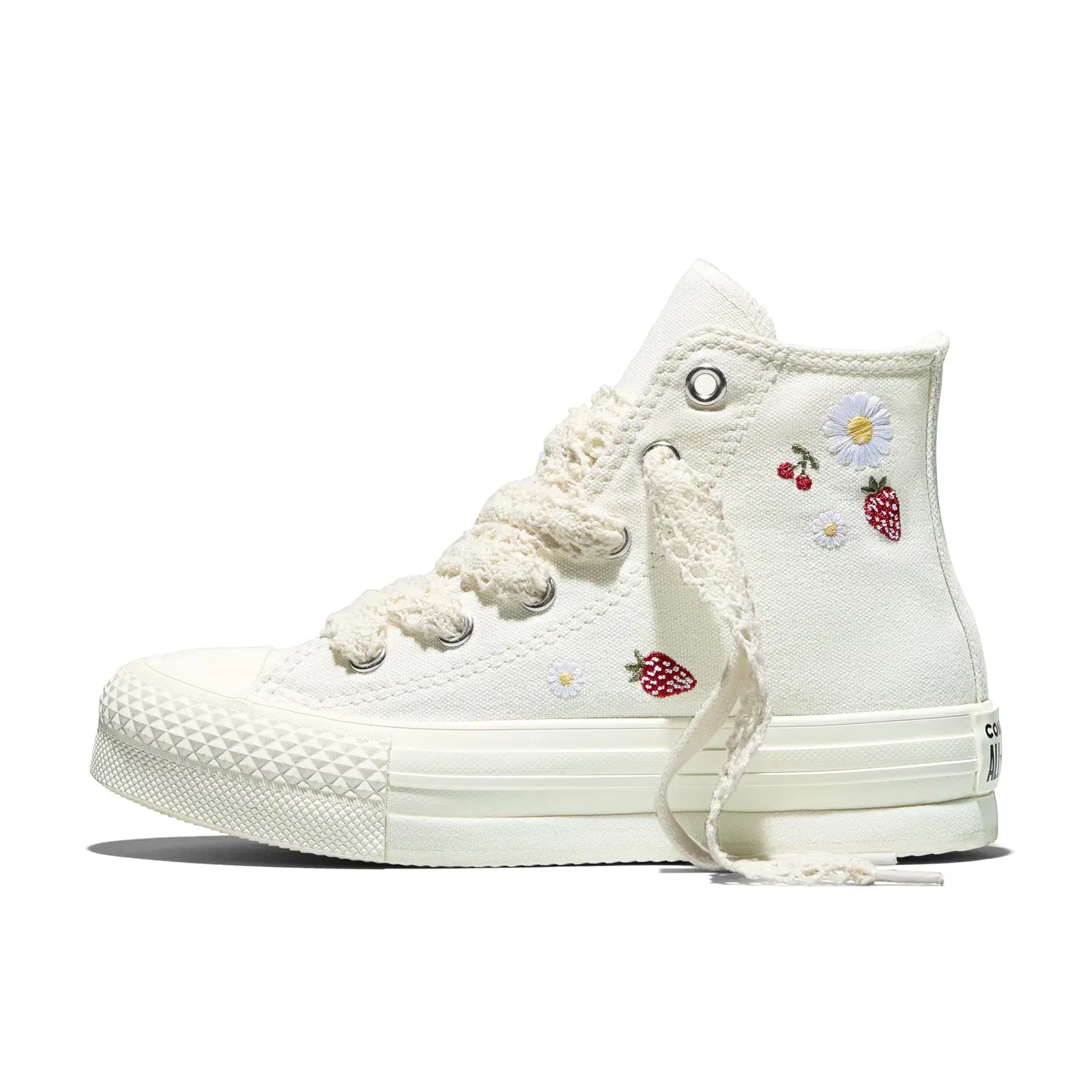 Детские кроссовки для мальчиков с принтом Chuck Taylor All Star EVA Lift Summer Market Converse, Blanco — фото 3