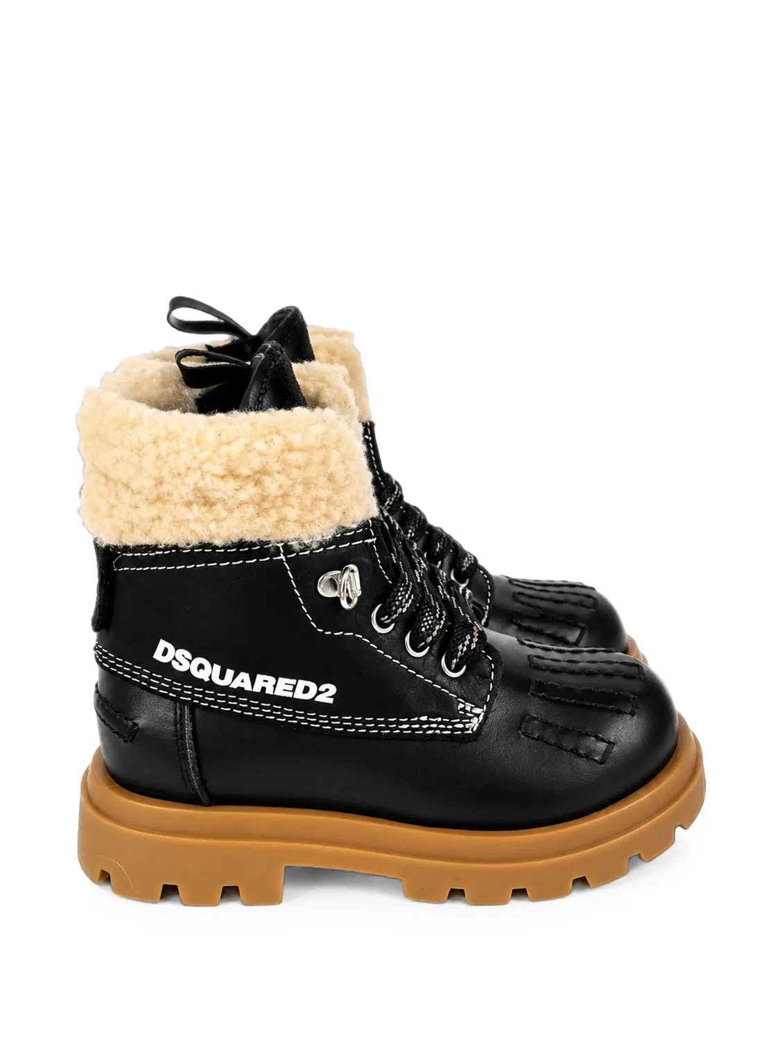 Ботинки на шнуровке черные DSQUARED2, черный