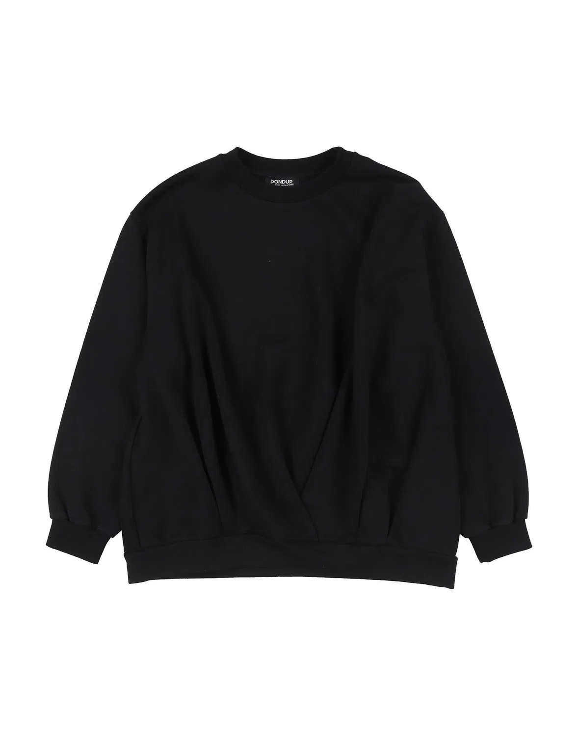 Детская толстовка из футера с круглым вырезом Dondup, черный