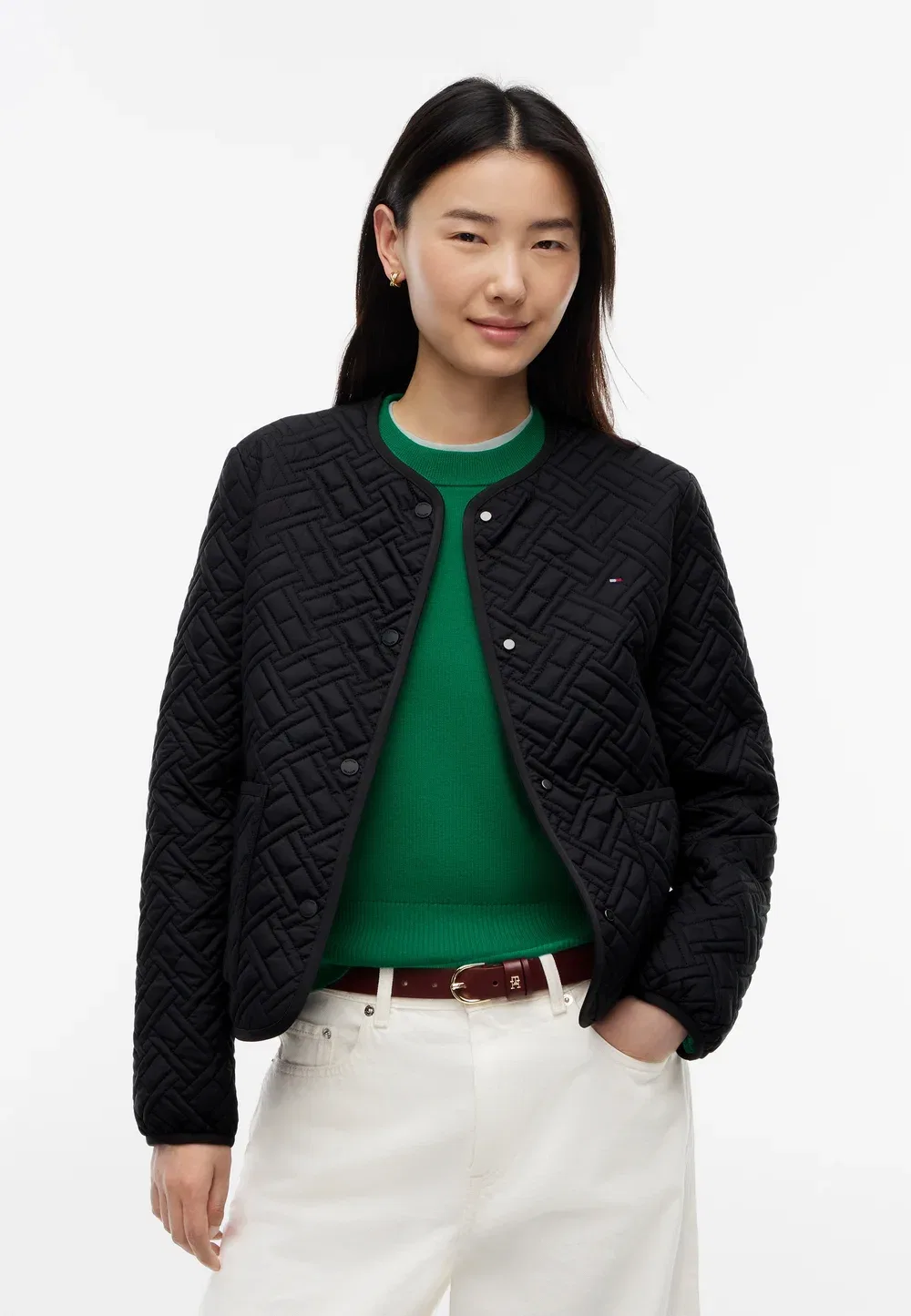 Стеганая подкладка - легкая куртка Tommy Hilfiger, Black