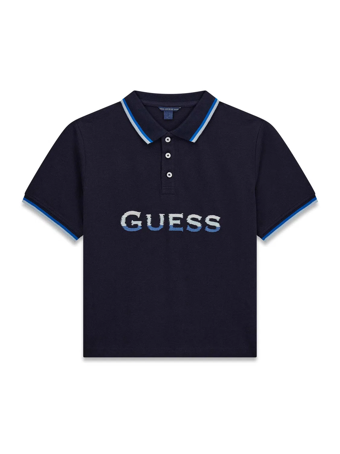 Поло свободного кроя для мальчика Guess, темно-синий