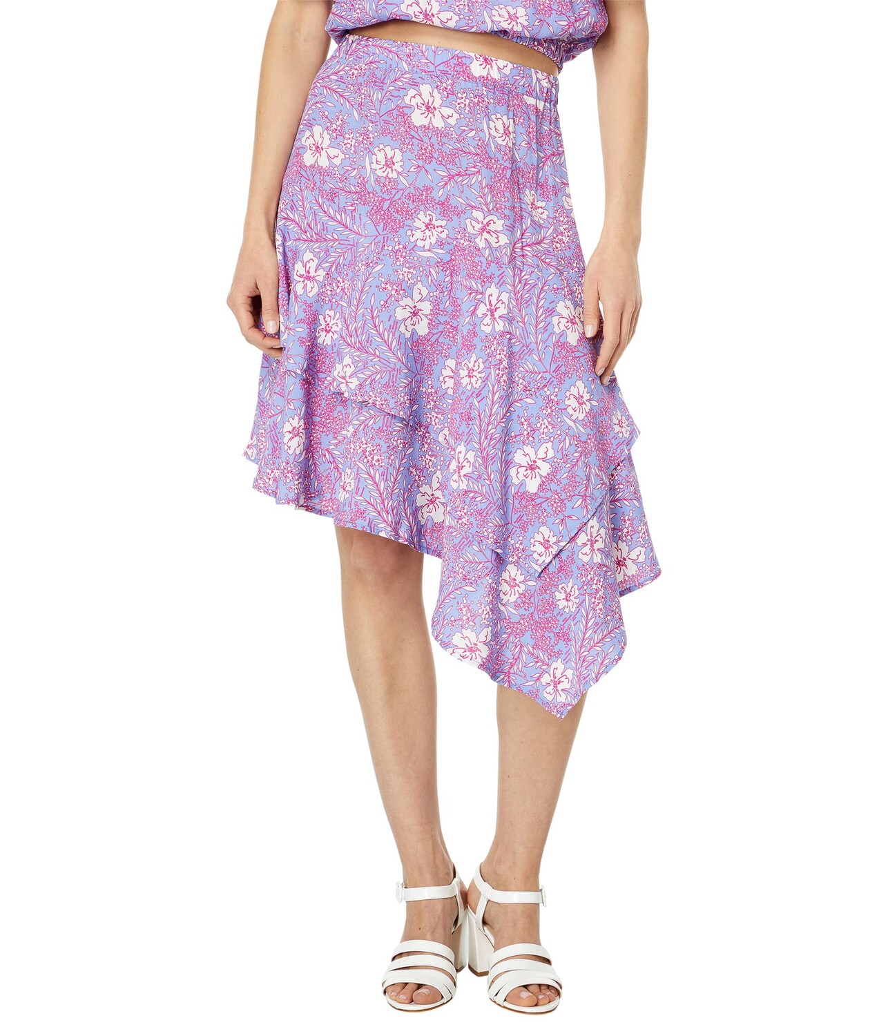 

Юбка bobi Los Angeles, Printed Crepe Asymmetric Mini Skirt