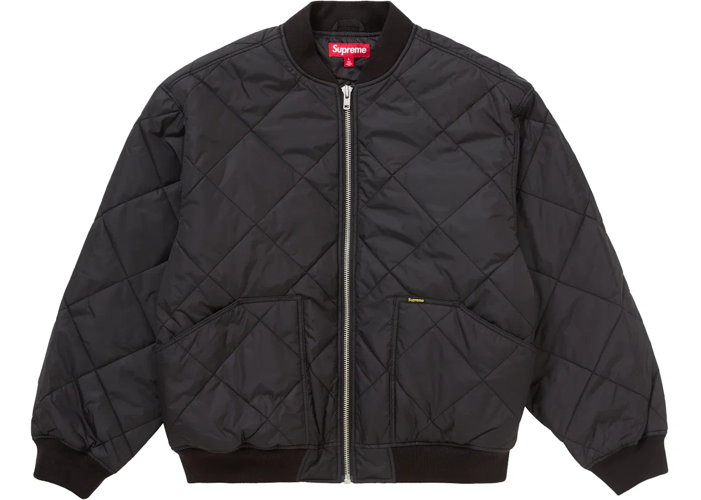 Мужская куртка стеганая рабочая Supreme AOI Quilted Work Jacket, Black — фото 3