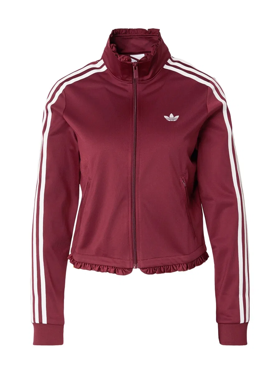 Толстовка на молнии ADIDAS ORIGINALS 'FB' цвета бордо