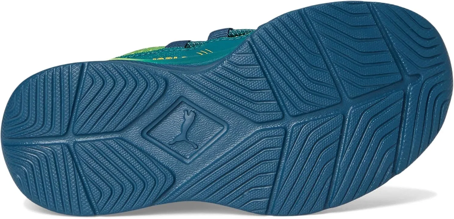 Детские кроссовки для мальчиков с принтом Jurassic World PUMA, Yellow Alert-Ocean Tropic-Pelé Yellow — фото 3