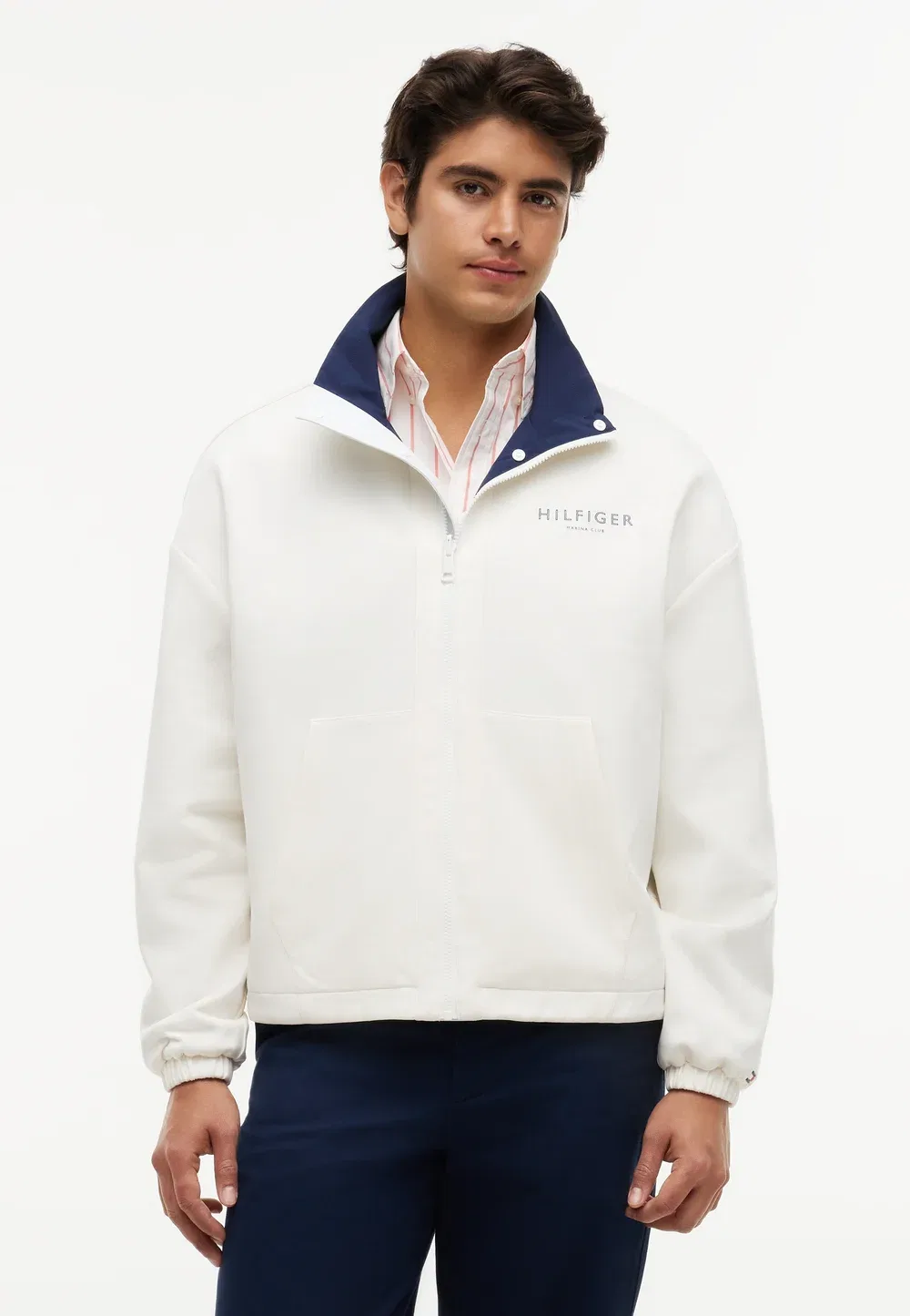 Двусторонняя летняя куртка из комбинированной парусины Tommy Hilfiger, White/Carbon Navy
