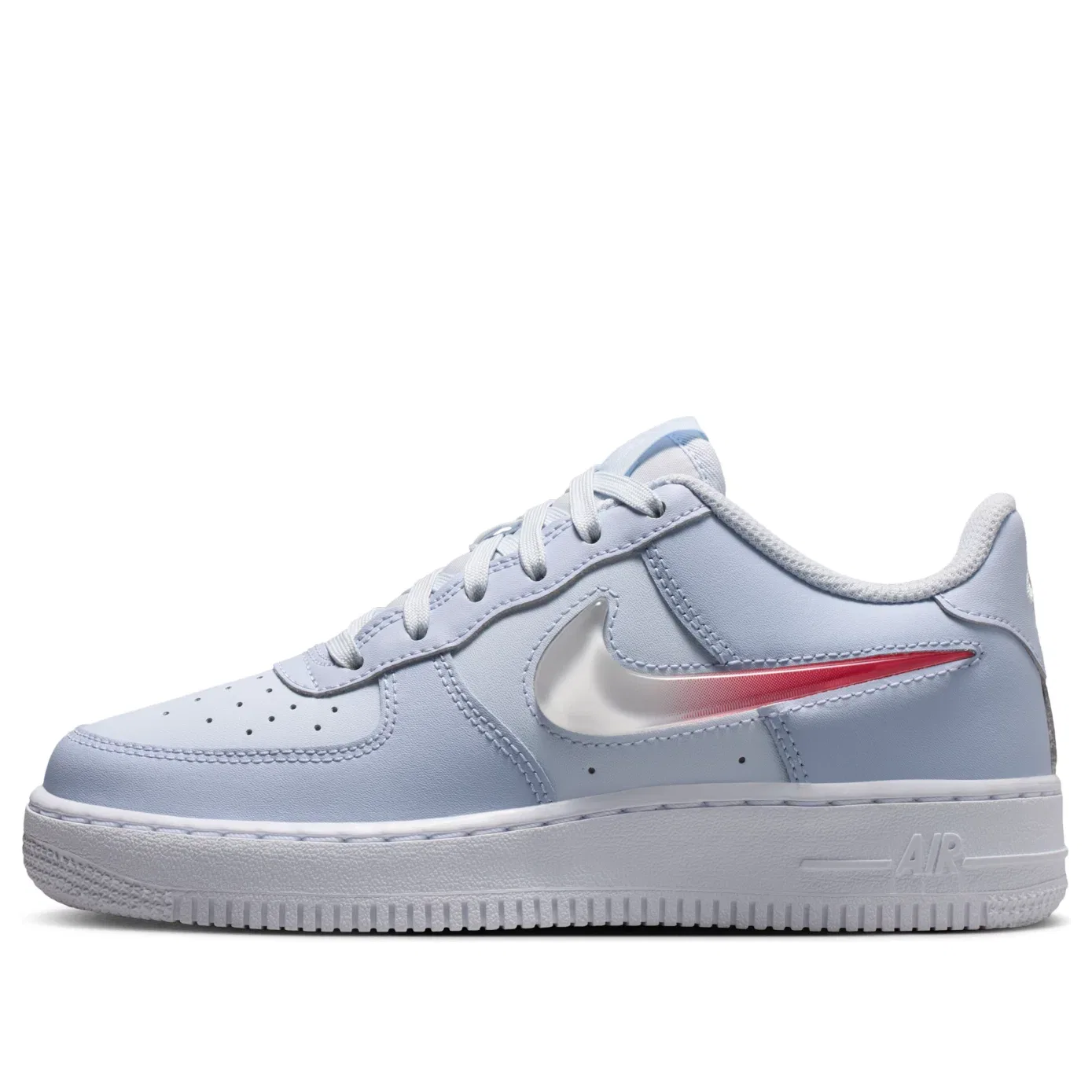 Детские кроссовки Nike Air Force 1 Football Grey Ghost Tropical Pink, серый
