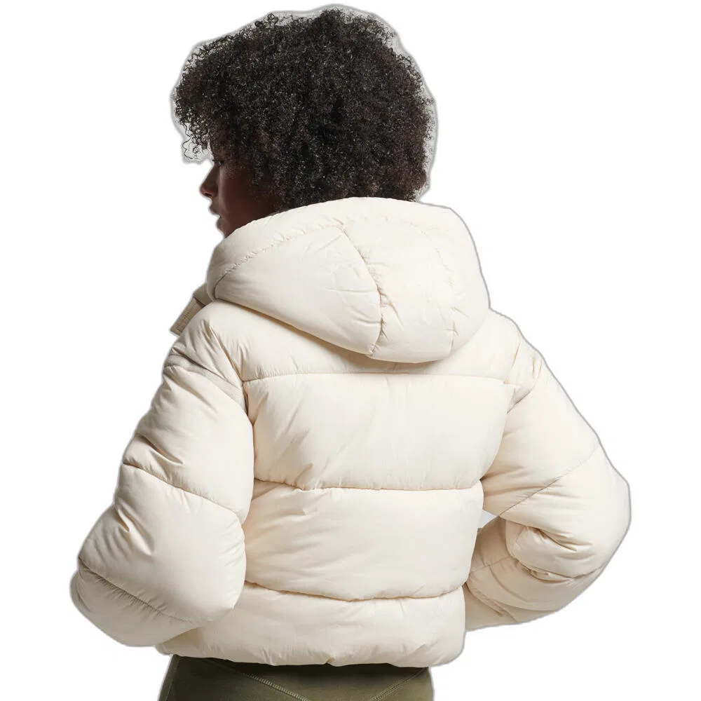 Женская короткая куртка с принтом Cocoon Superdry, Grau Baumwollweiß Beige — фото 3