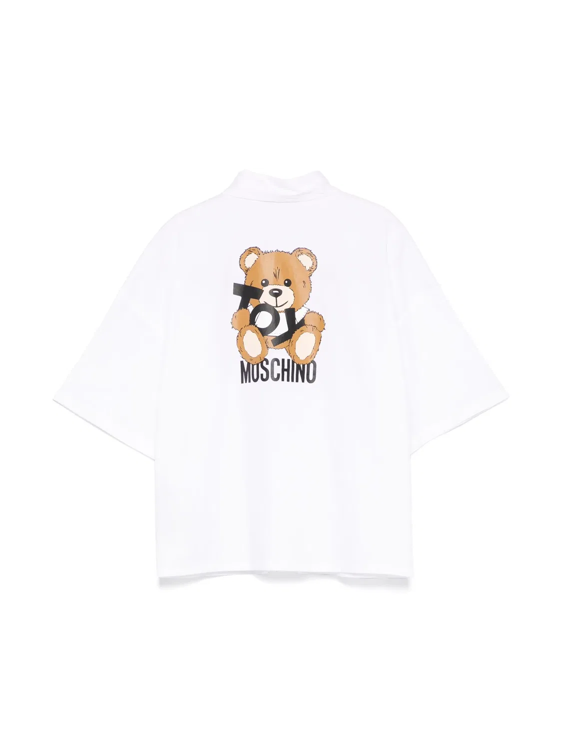 Moschino Белая рубашка с короткими рукавами — фото 3
