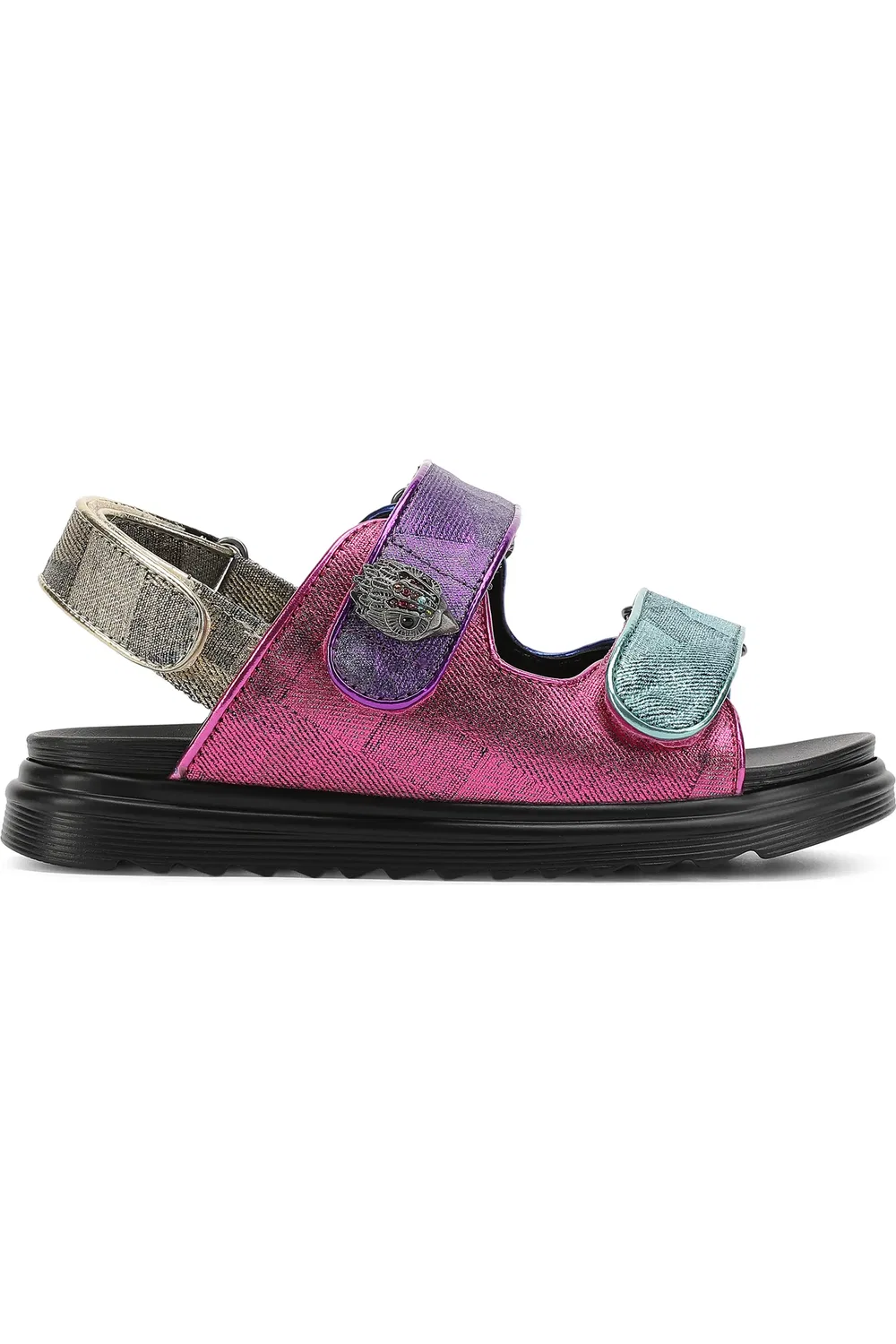 Детские сандалии спортивные с кристаллами Mini Orson Kurt Geiger London, Denim/Multi — фото 2