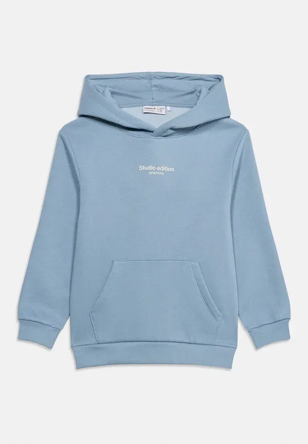 Худи с капюшоном из хлопка и полиэстера Sweat regular fit Name It, Ashly Blue, синий — фото 3