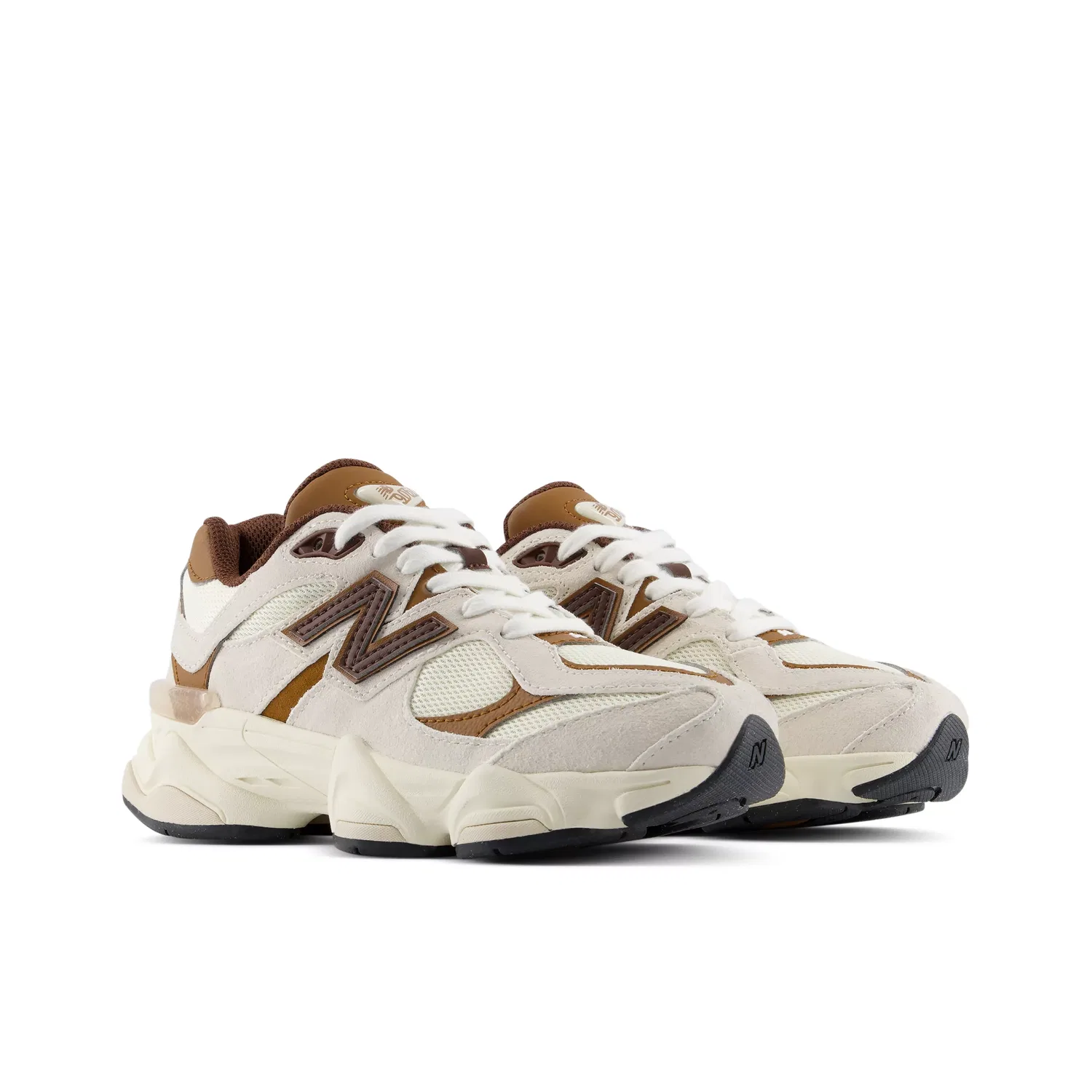 Детские кроссовки на шнуровке New Balance 9060 Lace, Breakfast Tea With Angora — фото 2