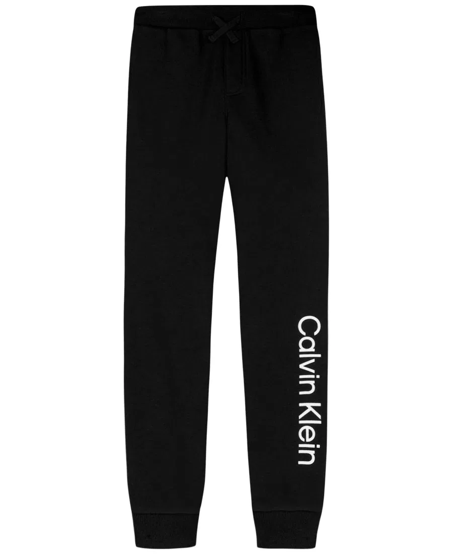 Спортивные брюки с эластичным поясом и боковыми карманами Calvin Klein, Black — фото 3