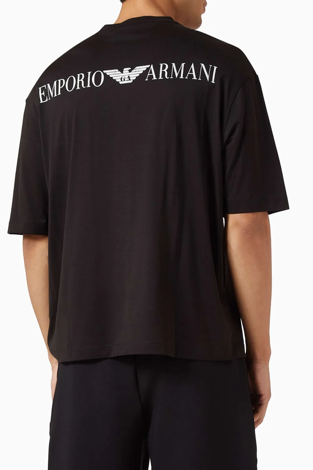 Футболка с коротким рукавом с логотипом EA Emporio Armani, черный — фото 4
