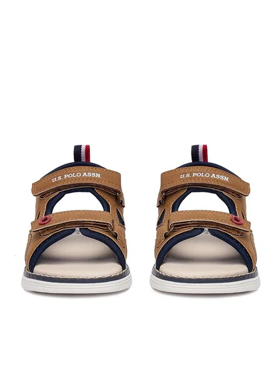 Сандалии U.S. Polo Assn., светло-коричневый — фото 4