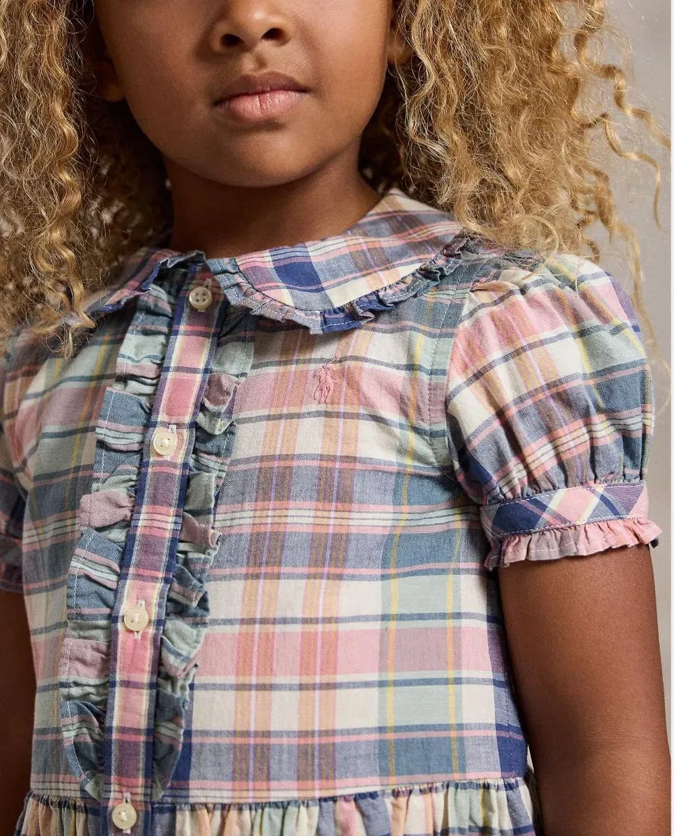Детское платье для девочек хлопковое Polo Ralph Lauren, Multicolor — фото 3