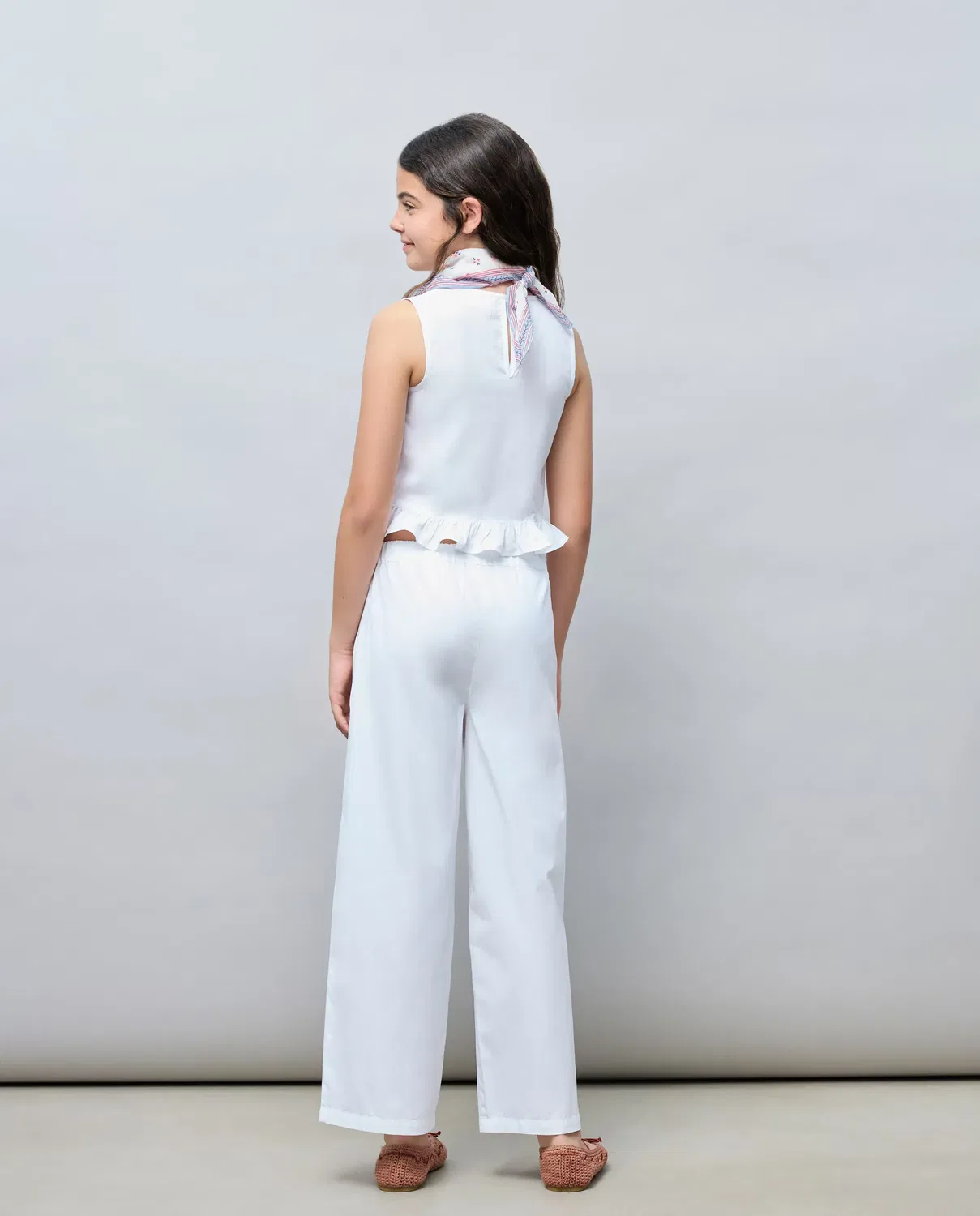 Детский комплект для девочек с воланами Smock Peplum Kids El Corte Inglés, 120 Crudo — фото 3
