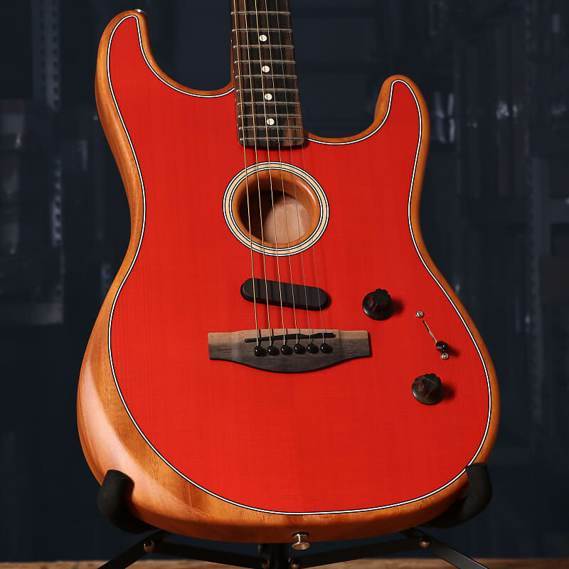 

Fender American Acoustasonic Stratocaster с накладкой из черного дерева цвета Dakota Red