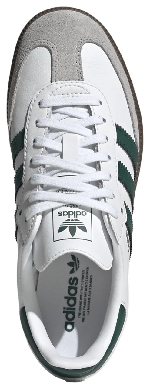 Кроссовки для мальчиков Samba Adidas, цвет White/Collegiate Green/Gum — фото 4