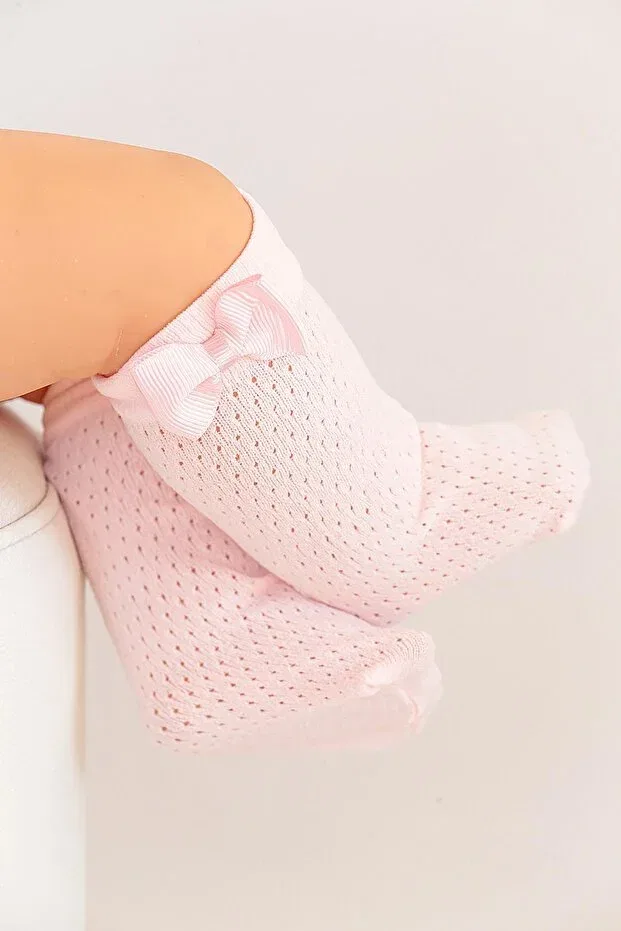 Детские носки для девочек с принтом Knee Socks Daymod, Pink