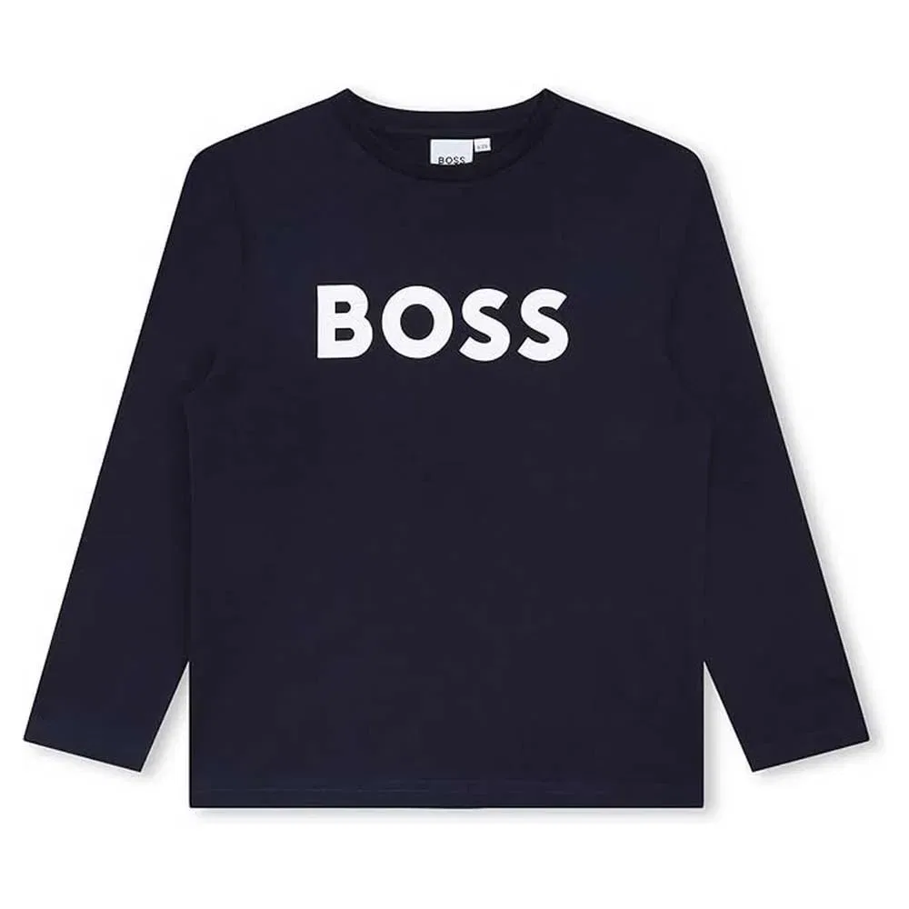 Футболка с длинным рукавом BOSS J25P25, синий