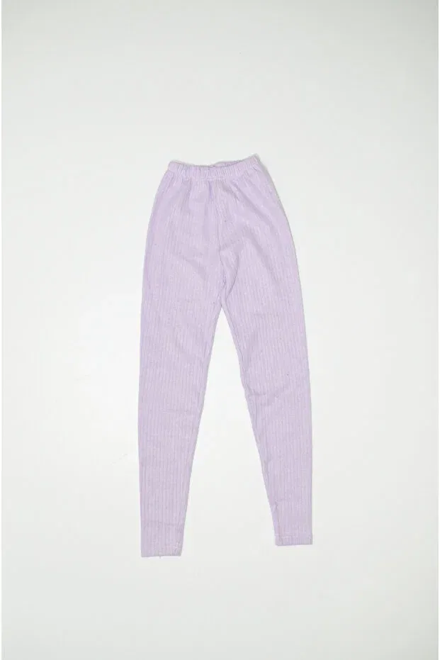 Детские леггинсы для девочек джинсовые Ribbed Elastic Waist Baby Slon Kids Clup, Lila