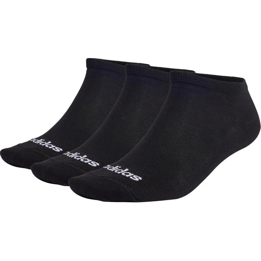 Носки спортивные с коротким голенищем, 3 пары, модель T LIN LOW 3P, adidas, Черный