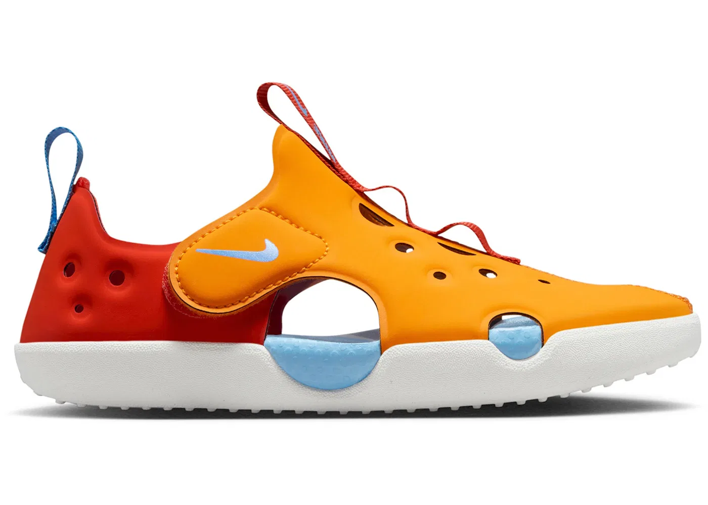 Детские сандалии с закрытым носком Nike Sunray Protect 4, Orange Peel Picante Red University Blue