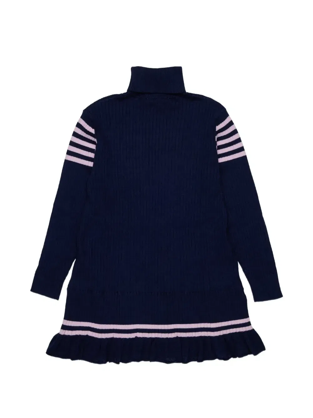 Трикотажное платье с высоким ворником Marni Kids, синий — фото 2