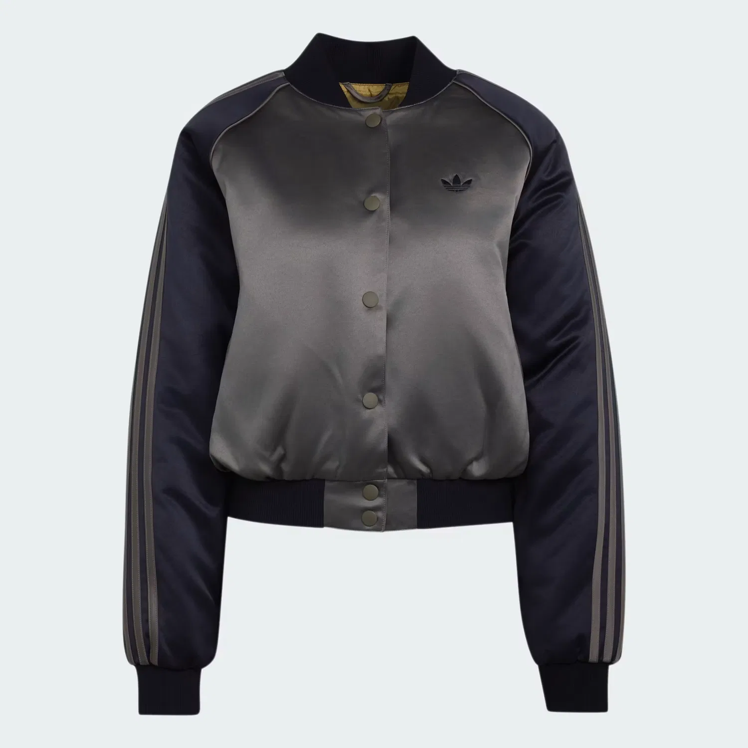 Женская куртка-бомбер из атласа SATIN SST Adidas Originals, Branch/Черный/Темно-золотой — фото 4