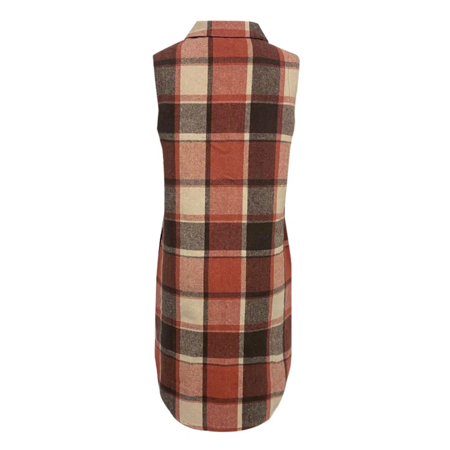 Женский жилет с принтом Flannel Vest for Women, Arancione — фото 4