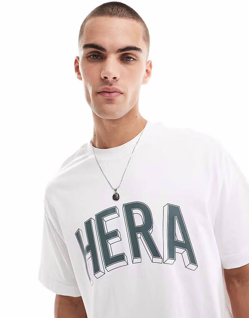 

Футболка Mens 365 свободного кроя белого цвета Hera