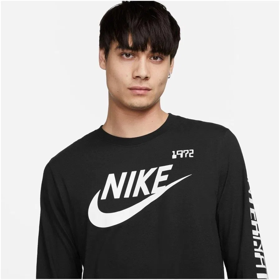 Спортивный свитшот с принтом Sportswear Sweatshirt DX1007-010 Nike, Черный — фото 3