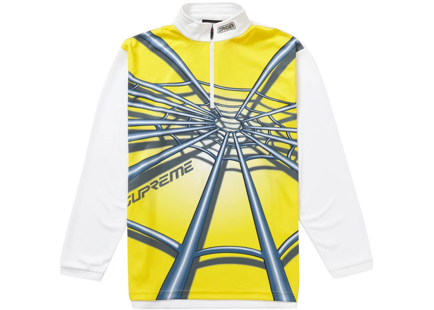 Мужской анорак с принтом паутины Spyder Web Half Zip Supreme, желтый