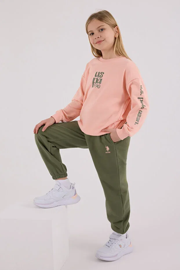 Детский комплект для девочек с вышивкой U.S. Polo Assn., A. Salmon — фото 2