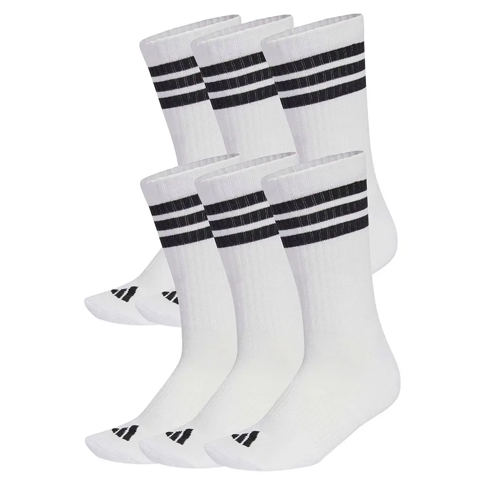 Женские носки с легкой амортизацией и поддержкой свода стопы 3 Stripes Essentials Cushioned Crew Socks Adidas, White