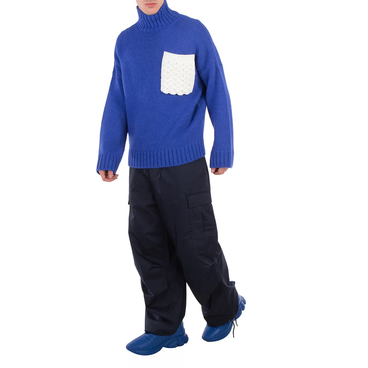 Брюки с регулируемыми молниями и кулиской Emporio Armani, Blue — фото 3